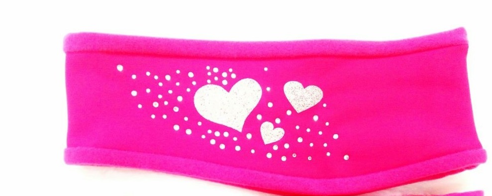 Термо повязка с дизайном сердечки