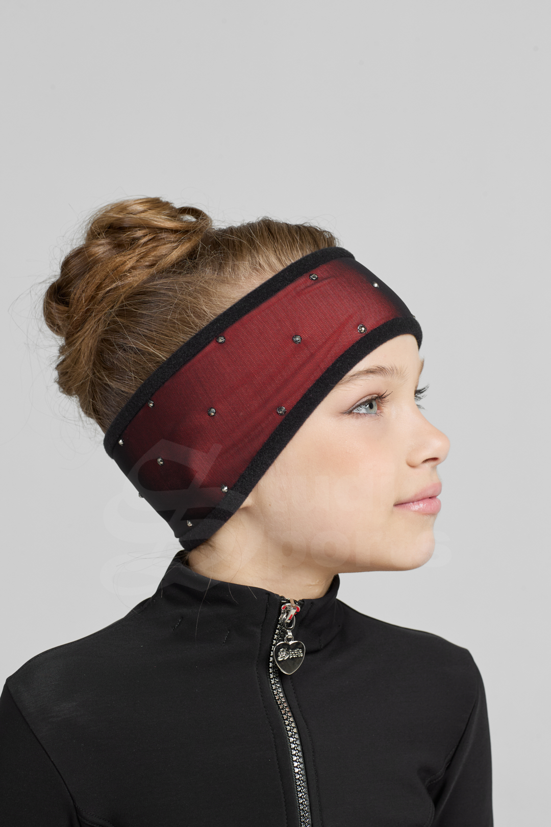 Термо повязка с сеткой и стразами