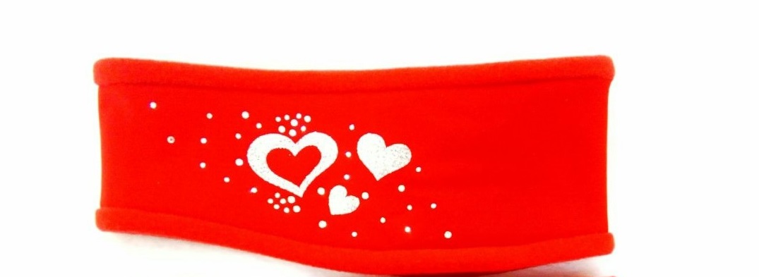 Термо повязка с дизайном сердечки