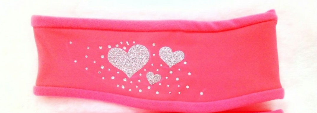 Термо повязка с дизайном сердечки