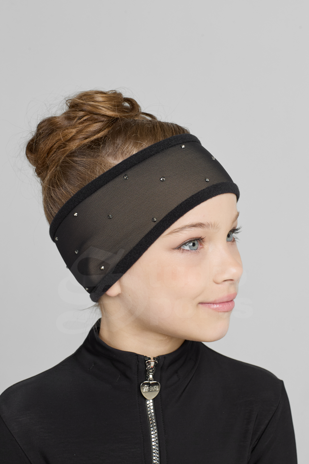 Термо повязка с сеткой и стразами