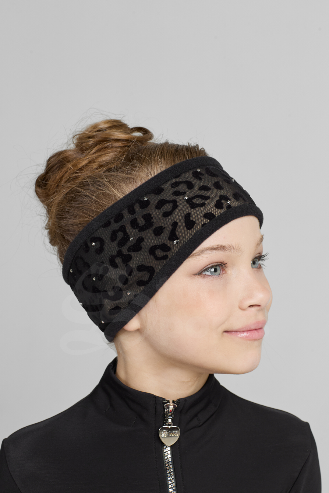 Термо повязка с сеткой ЛЕО и стразами