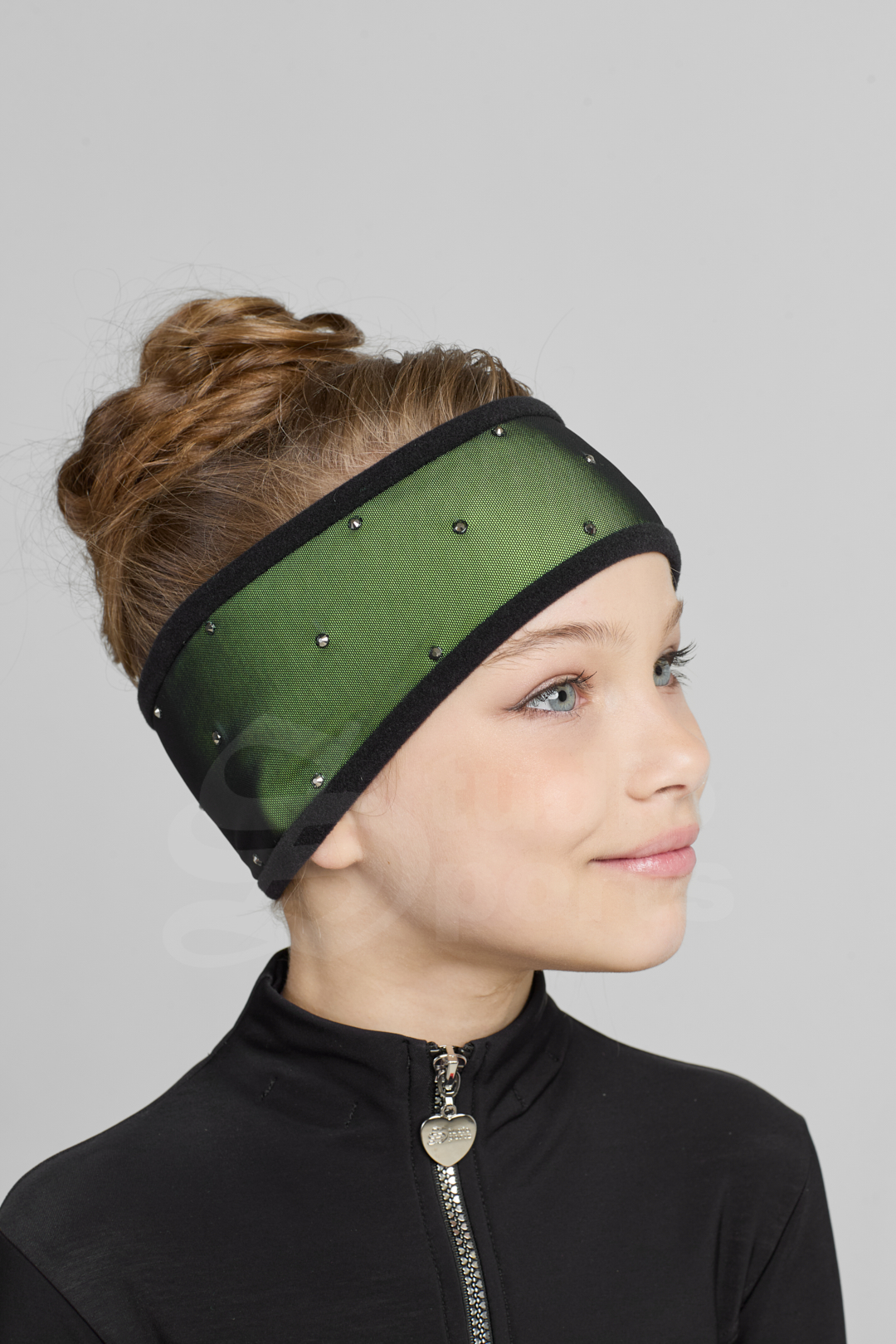 Термо повязка с сеткой и стразами